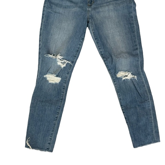 Joe's Jeans High Rise Distressed Skinny Ankle Jeans Medium Wash Women's Size 32 - Picture 3 of 5